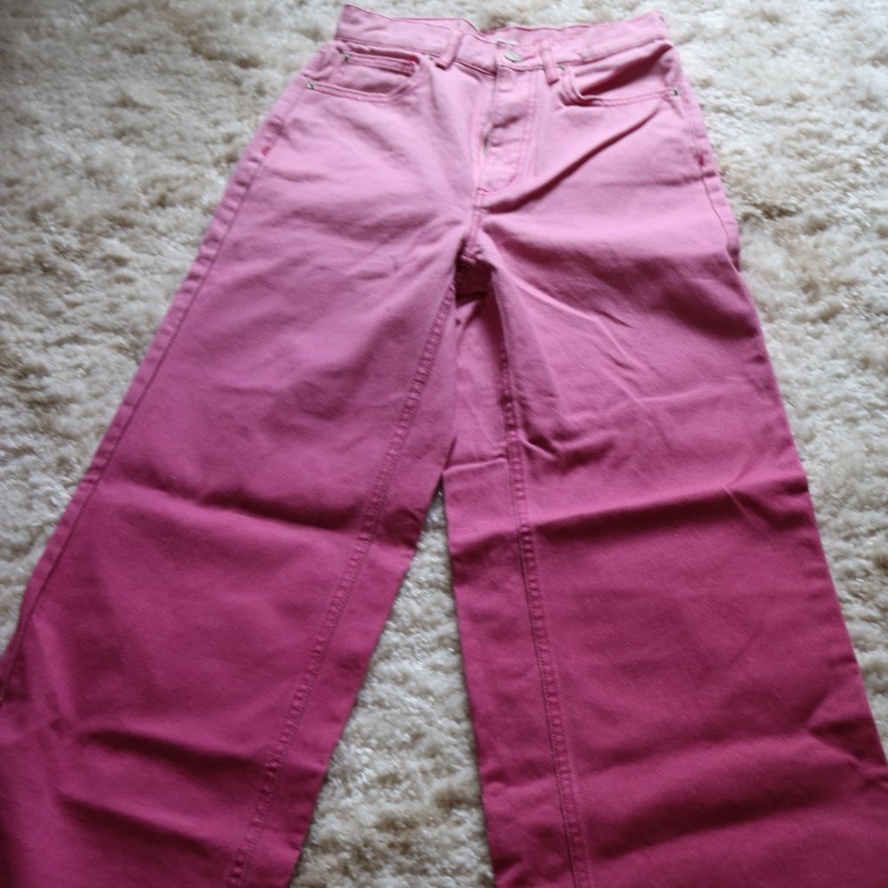 UO BDG Pink Ombre Wide Leg Jeans